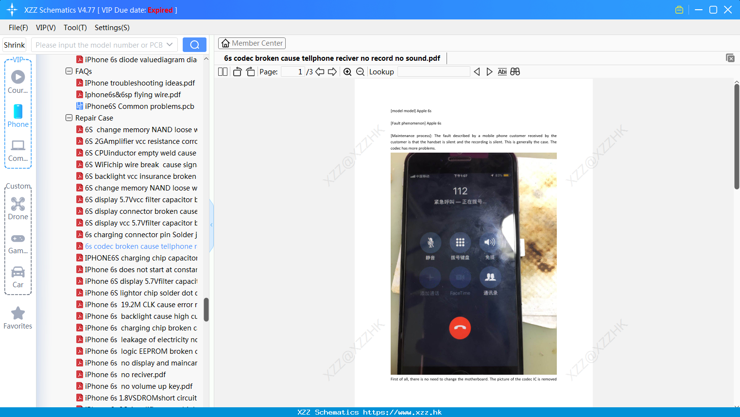 IPhone 6s Codec Broken Cause Tellphone Reciver No Record No Sound